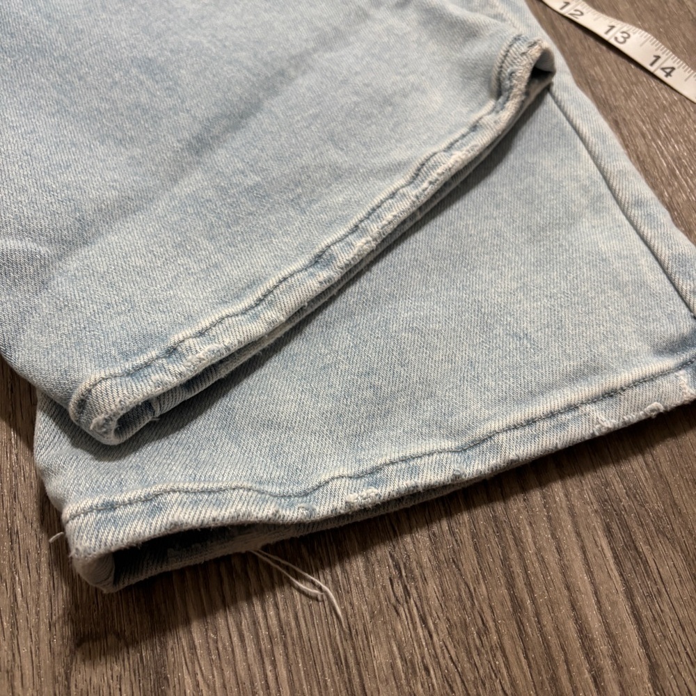 Just Black Denim Jeans Women Size 24 Light Wash High Rise Wide Leg Raw Hem USA - Picture 7 of 10